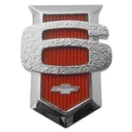 For 1963 Chevy Ii And Nova 6-CYLINDER Red Front Fender Shield, Pair Trim Parts. Fixed Price $97.00.