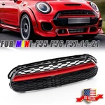 For 2014-2021 Mini Cooper F55 F56 F57 Gp Style Gloss Black Red Trim Front Grille. Fixed Price $148.95.