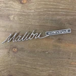 Chevrolet Malibu Chevelle Script Emblem Chrome Metal Badge Trim Restoration. Fixed Price $39.99.