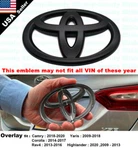New! Overlay Emblem Badge For Toyota Camry Corolla Highlander RAV4 Yaris Rear. Fixed Price $28.99.