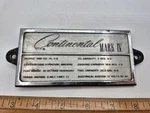 Lincoln Continental Mark Iv. Engine Bay Data Plate. Ford Part # C8LB-6970-B. Oem. Fixed Price $21.79.