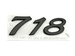 Genuine Porsche "718" Boxster Cayman Rear Emblem Black 982853675B. Fixed Price $189.00.