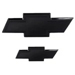 Black Front-rear Combo Billet Bowtie Emblems Bordered 15-19 Chevy Tahoe Suburban. Fixed Price $140.00.