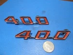 1967-68 Pontiac Firebird "400" Hood Emblem Matched Pair O.e.m.. Fixed Price $259.50.