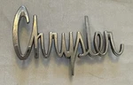 Chrysler Car Emblem Badge Chrome Script Logo 2276474 SN1 CAV1. Fixed Price $18.00.