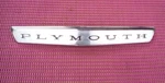 1964 1965 Barracuda Nos Mopar Hood Front Nameplate Emblem "plymouth". Fixed Price $464.65.