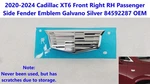 2020-2024 Cadillac XT6 Front Right Passenger Side Fender Emblem Chrome 84592287. Fixed Price $55.00.