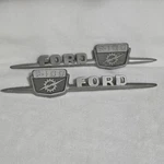 Ford F100 Fender Emblems Lh Rh Pair Oem Original 1957 1958 1959 Usa. Fixed Price $250.00.