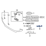 Kia 86305K0510 Front Hood Emblem. Fixed Price $71.48.