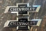 Black Chrome Front Rear Heritage Bowtie Emblems 16-18 Silverado Colorado Sierra. Fixed Price $52.45.