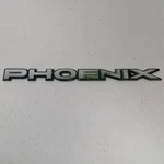 Vintage Pontiac Phoenix Fender Black Chrome Plastic Emblem Badge 9.5". Fixed Price $11.99.