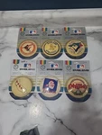 Vintage 1980S Cal Custom Mlb Emblems Lot Orioles Phillies Braves Nos. Fixed Price $69.99.