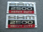 Dodge Ram 2500 Heavy Duty Door Emblems 55372616AB. Fixed Price $49.99.