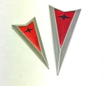 2004-2006 Pontiac Gto Front & Rear Arrow Emblem Trunk Lid 04-06 Silver W/ Black. Fixed Price $75.95.