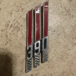 Oem 1966 1967 Ford Galaxie 390 Front Fender Emblem Name Plate Badge C6AB-16243-A. Fixed Price $35.00.