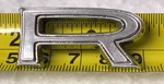 Original 64 Ford Galaxie Letter R,HOOD?C4AB-16606-C Fomoco,offset Studs,chrome:). Fixed Price $13.98.