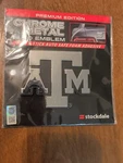 New Stockdale Texas A&m Chrome Metal Peel Stick Auto Emblem Safe Foam Adhesive. Fixed Price $15.00.