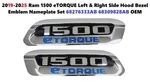 2019-2025 Ram 1500 Etorque Left & Right Side Hood Bezel Emblem Nameplate Set. Fixed Price $38.00.