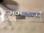 Genuine Nissan Quest Nameplate Emblem Part Bag #62892-0B000. Fixed Price $25.99.