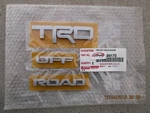 Fits: 15 - 19 Toyota 4RUNNER Trd Off Road Badge Rear Side Emblems Silver New. Fixed Price $84.01.