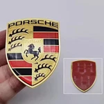 Porsche 992 Macan Panamera Taycan Turbo Gold Hood Crest Emblem. Fixed Price $69.00.