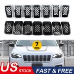 For 2019-22 Jeep Cherokee Front Grille Inserts Honeycomb Mesh Chrome Black. Fixed Price $46.54.