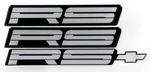 82-92 Camaro Rocker Panel & Rear Bumper Emblem Set Of 3 9192RSSILVER. Fixed Price $55.95.