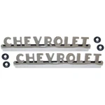 1949 1950 1951 1952 Chevrolet Truck Hood Side Emblems Chrome W/ Black # 47-16721. Fixed Price $46.00.