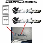 78-88 Brougham Cutlass Supreme Sail Panel Script Emblems Gm# 20085597 20085400. Fixed Price $164.95.