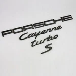 Porsche Cayenne Turbo+s Rear Badge Emblem Matte Black. Fixed Price $124.34.