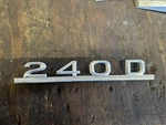 1976-1983 Mercedes "240D" Diesel W123 Trunk Deck Lid Emblem 12381705.15. Fixed Price $40.00.