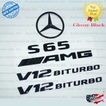 S65 Sedan Amg V12 Biturbo Rear Star Emblem Black Badge Logo Combo Mercedes W221. Fixed Price $84.20.