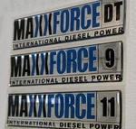 Set Of 3 International Emblems Maxxforce Dt 9 11 Diesel Power Chrome Gel Adhesiv. Fixed Price $39.99.