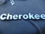 Xj Cherokee Metal Logo, 18CM Long, 5595252. Classic Jeep.. Fixed Price $9.40.