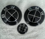 3PCS For Bmw Heritage Emblem Kit 82MM Hood 74MM Trunk 45MM Steering Wheel Logo. Fixed Price $25.88.