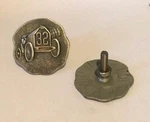 Vintage 32 Racer Medallion Emblem Set 1.5" Diameter With Mounting Studs Vintique. Fixed Price $40.00.
