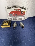 Nos 1956 Oldsmobile Super "88" Emblem Set -lh-rh. Fixed Price $280.00.