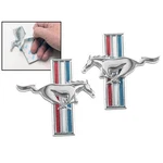 Scott Drake Emblem Fender Chrome/red/white/blue Running Pony Logo Ford Each. Fixed Price $40.20.