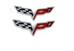2005-2013 Chevrolet Corvette C6 Front & Rear Emblems Chrome Crossed Flags Oem Gm. Fixed Price $179.96.