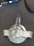 Morris Minor Bonnet Badge 76904'4. Fixed Price $16.66.