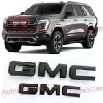 2025-2026 Gmc Yukon AT4,ELEVATION Xl Front & Rear All Black Emblems. Fixed Price $108.95.