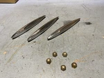 1962 Ford Fairlane 500 Orig Rear Quarter Panel Side Trim Bezel Ornament Lot Of 3. Fixed Price $40.00.