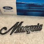 Nos Ford Marquis Plate Emblem 1/4 Chrome Oem D3MY-16098-B. Fixed Price $20.00.