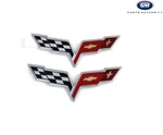 2005-2013 Chevrolet Corvette C6 Front & Rear Emblems Chrome Crossed Flags Oem Gm. Fixed Price $182.98.