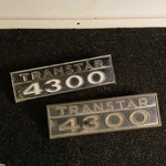 Pair 1977 Ih Harvester Transtar 4300 Side Emblems Script Badge Oem 403501 403502. Fixed Price $134.06.