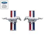 2005-2014 Ford Mustang Large Chrome Running Horse Tribar Fender Emblems Pair. Fixed Price $34.95.