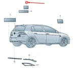 Volkswagen Golf MK7 Rear Lid Manufacturer's Badge 5G0853687F2ZZ. Fixed Price $70.97.