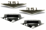Ford Mustang 351 High Performance Emblems Badges 1964 1965 1966 Windsor. Fixed Price $142.68.