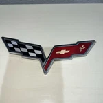 Chevrolet Corvette Flag Emblem Logos QAD-0195490 2005-2013. Fixed Price $50.00.