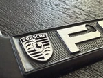 Porsche 996 997 911 Carrera Cayenne Macan Black Plate Frame Crest Badge. Fixed Price $59.95.